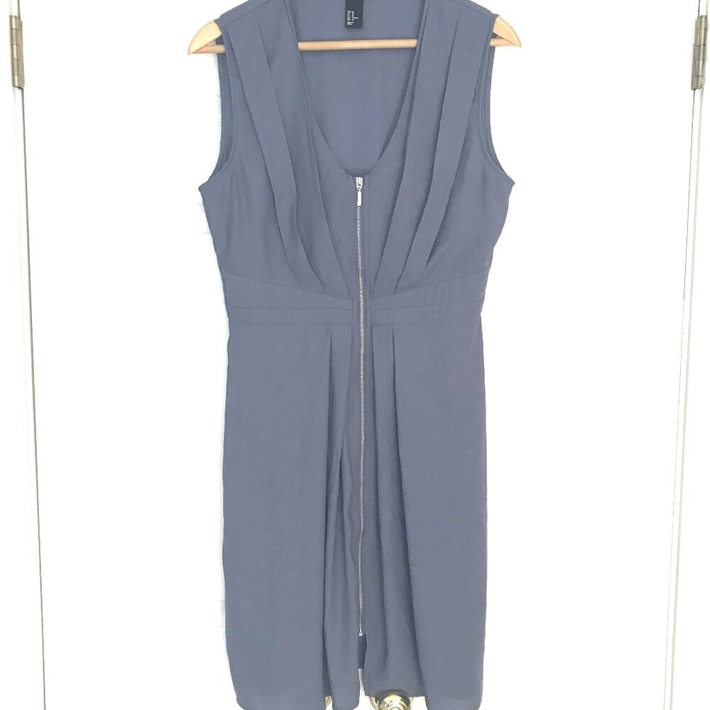 H&M Zipper Front Dress - steel gray - sz 10